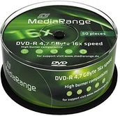 Nośniki danych - MediaRange MR444 DVD-R płyta DVD (16 X Speed, 4,7 GB, 50 sztuk) 4260057125583 - miniaturka - grafika 1