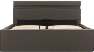 vidaXL Rama łóżka z podnośnikiem i LED, szara, ekoskóra, 120 x 200 cm - Łóżka - miniaturka - grafika 5