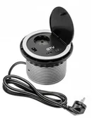 Przedłużacze i rozgałęźniki - GTV Przedłużacz biurkowy wpuszczany CHARGER AE-BPW1S2UCH-80 - miniaturka - grafika 1