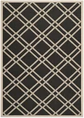 Dywany zewnętrzne - Safavieh cy6923  266 Marbella uniwersalne-Wewnętrzny/zewnętrzny dywan, polipropylen, czarny/beżowy CY6923-266-4 - miniaturka - grafika 1