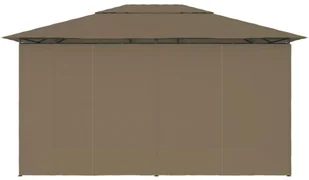vidaXL Namiot ogrodowy z zasłonami, 4 x 3 m, taupe, 180 g/m 312232 - Pawilony ogrodowe - miniaturka - grafika 7