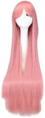 Dodatki do strojów karnawałowych - Cosplay Peruka 100 CM Długa Anime Manga Różowa - miniaturka - grafika 1