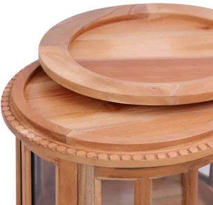 vidaXL Witryna, naturalna, 50 x 50 x 76 cm, lite drewno mahoniowe - Witryny - miniaturka - grafika 5