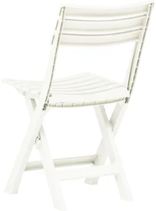 vidaXL Składane krzesła ogrodowe, 2 szt., plastikowe, białe - Fotele i krzesła ogrodowe - miniaturka - grafika 4