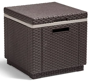 KETER Pufa ogrodowa KETER Ice Cube 209457 Brązowy - Skrzynie ogrodowe - miniaturka - grafika 3