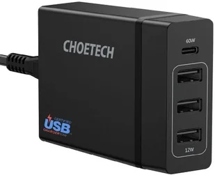 CHOETECH Ładowarka sieciowa CHOETECH PD72-1C3U Czarny - Ładowarki do telefonów - miniaturka - grafika 3