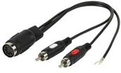 Złącza, przejściówki, adaptery - Vivanco Adapter DIN-RCA 0.2m 46074 46074 - miniaturka - grafika 1