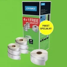 Dymo Pakiet promocyjny 4 rolki 89x36 plus jedna rolka 19x51 gratis, 1921701 - Papier do drukarek - miniaturka - grafika 2