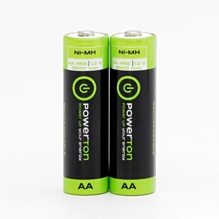 powerton Baterie Ni-MH, AA ładowarka, 1.2V, 2500mAh, Powerton, blistr, 2-pack, cena za 1 sztukę AB012WPCAAB2 - Baterie i akcesoria - miniaturka - grafika 2