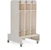 Meble do szkół i przedszkoli - AJ Produkty Zestaw do szatni EBBA, dwustronny, stojący, 6 sekcji, biały - miniaturka - grafika 1