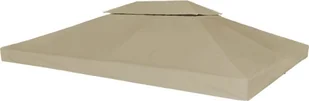 vidaXL Zadaszenie altany, 2-poziomowe, 310 g/m, 4 x 3 m, taupe - Pawilony ogrodowe - miniaturka - grafika 7