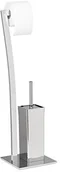 Akcesoria do wc - Relaxdays WIMEDO stojak na szczotki toaletowe, prostokątny uchwyt na szczotkę ze stali nierdzewnej z lakierem, uchwyt na papier toaletowy i uchwyt na rolki koronkowe jako wolnostojący zestaw szczotek (10020410_55) - miniaturka - grafika 1