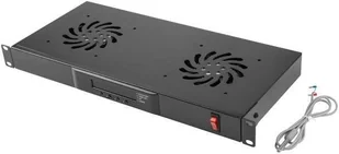 Lanberg Panel wentylacyjny do szafy 19" czarny AK-1502-B - Akcesoria do szaf serwerowych - miniaturka - grafika 5