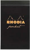 Notesy i bloczki - Rhodia 8220C notatnik RhodiaPocket (75 x 120 mm, w kratkę, 40 arkuszy, idealny na Twoje notatki), 1 sztuka, posortowane pod względem koloru 8220C - miniaturka - grafika 1