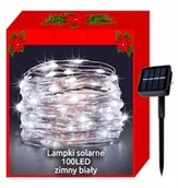 Oświetlenie świąteczne - Lampki Solarne Choinkowe 100 Led Wew/Zew Druciki z - miniaturka - grafika 1
