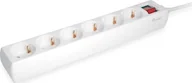 Listwy zasilające - Equip Listwa zasilająca 6 gniazd 1.5m biały 245552 245552 - miniaturka - grafika 1