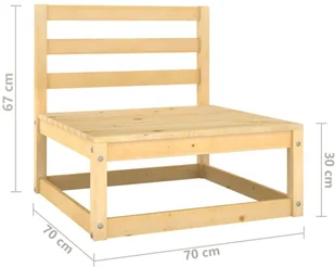vidaXL 12-cz. zestaw wypoczynkowy do ogrodu, z poduszkami, lita sosna 3077004 - Meble ogrodowe - miniaturka - grafika 8