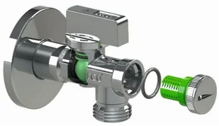 Zawór Do Baterii 1/2x1/2 Kątowy Chrom 02400MAC - Zawory i kraniki - miniaturka - grafika 2