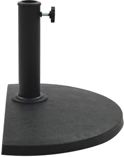 vidaXL Podstawa pod parasol ogrodowy, półokrągła, żywica, 9 kg, czarna - Pozostałe meble ogrodowe - miniaturka - grafika 4