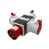 Osprzęt siłowy - Doktorvolt Rozgałęźnik 3-fazowy wejście 1x32A 5P/ wyjście 3x32A 5P IP44 ROP 3253 ROP 3253 DV - miniaturka - grafika 1