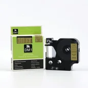 Papier do drukarek - Dymo Taśma zamiennik 45023, S0720630, 12mm x 7m czarny druk / złoty podkład - miniaturka - grafika 1