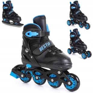 Łyżworolki Regulowane 4w1 Rolki Wrotki Łyżwy 34-37 - Rolki - miniaturka - grafika 8