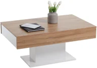 Ławy i stoliki kawowe - FMD Mobel FMD Stolik kawowy, kolor antyczny dąb i biały 672-003E - miniaturka - grafika 1