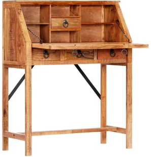 vidaXL vidaXL Biurko, 90x40x107 cm, lite drewno akacjowe - Biurka - miniaturka - grafika 2