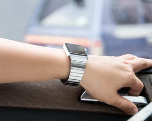 Apple CZARNA Elegancka bransoleta/pasek do Watch Lock Loop 42mm 121 - Akcesoria do smartwatchy - miniaturka - grafika 4