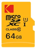Karty pamięci - Kodak microSDXC 64GB Class 10 U1 (EKMSDM64GXC10K) - miniaturka - grafika 1