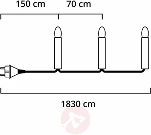 KonstSmide Łańcuch na choinkę ze światełkami 18,3m - Ozdoby bożonarodzeniowe - miniaturka - grafika 4