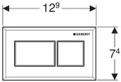 Przyciski spłukujące - Geberit Sigma Przycisk spłukujący pneumatyczny chrom błyszczący 116.052.21.1 - miniaturka - grafika 1
