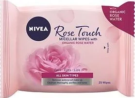 Nivea Rose Touch Micellar Wipes With Organic Rose Water Chusteczki oczyszczające 25szt 124590 - Chusteczki do demakijażu - miniaturka - grafika 2