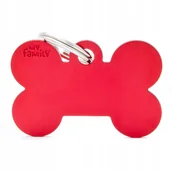 Odblaski i adresówki - My Family Basic Adresówka psa Duża Kość Czerwona - miniaturka - grafika 1