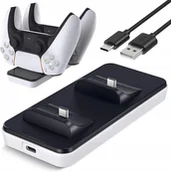 Akcesoria do Playstation - Strado Stacja dokująca ładująca do padów do PS5 płaska TP5-0591 DEXTP50591 - miniaturka - grafika 1