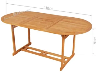 vidaXL 9-częściowy zestaw mebli ogrodowych lite drewno tekowe 3059564 - Meble ogrodowe - miniaturka - grafika 12