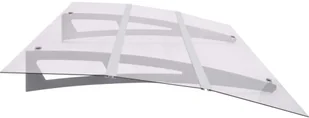vidaXL Daszek nad drzwi, srebrno-przezroczysty, 150 x 90 cm, PET - Markizy - miniaturka - grafika 3