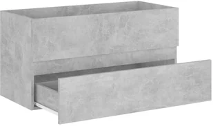 vidaXL Szafka pod umywalkę, szarość betonu, 90x38,5x45 cm, płyta vidaXL - Szafki łazienkowe - miniaturka - grafika 5
