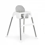 Krzesełka do karmienia - Ecotoys Krzesełko, fotelik do karmienia, tacka, pasy, 2 w 1, szare - miniaturka - grafika 1
