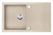 Zlewozmywaki - Ferro MEZZO II zlewozmywak granitowy 1-kom. 48/78 piasek DRGM48/78SA DRGM48/78SA - miniaturka - grafika 1