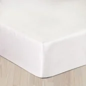 Prześcieradła - Darymex Prześcieradło z satyny bawełnianej z gumką białe 160x200 dx-160-psg-004 - miniaturka - grafika 1