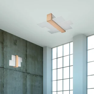 Sollux Lighting Lampa ścienna Shifted 1, szkło i jasne drewno - Lampy ścienne - miniaturka - grafika 3