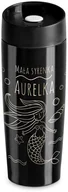 Kubki termiczne - Murrano Kubek Termiczny Termos Czarny Syrenka GRAWER KUB-C-029 - miniaturka - grafika 1
