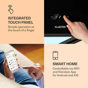 Klarstein Kronleuchter Smart CGCH3-Kronl-Sm-BK - Okapy kuchenne - miniaturka - grafika 3