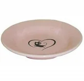 Miski dla kotów - Yarro Miska Cer Dla Kota Z Serduszkiem Róż 15,5x3C - miniaturka - grafika 1