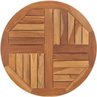 Blaty meblowe i parapety okienne - vidaXL Blat stołu, lite drewno tekowe, okrągły, 2,5 cm, 70 cm vidaXL - miniaturka - grafika 1