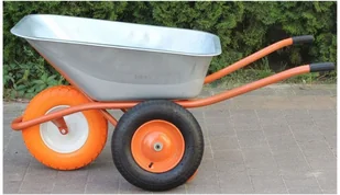 186 BEDREW Taczka jednokołowa ogrodowa ocynkowana 100L 140 L z pełnym kołem wymiary koryta taczki 88x57 cm) 18677160 77160-uniw - Wózki magazynowe - miniaturka - grafika 4