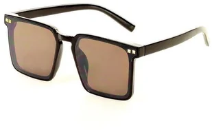 Retro LOOKS STYLE EYEWAER Kwadratowe okulary przeciwsłoneczne MAZZINI STAR czarny - Okulary przeciwsłoneczne - miniaturka - grafika 3