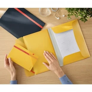 Leitz Teczka z gumką A4 PP COSY z wewnętrzną kieszenią żółta ciepła /46190019/ ES1487-6 - Teczki i skoroszyty - miniaturka - grafika 2
