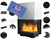 Wkłady kominkowe - Wkład narożny Amelia 25 prawy Bs gilotyna Dolot - miniaturka - grafika 1